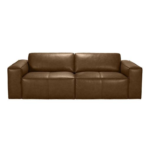 Cabal  3 Seater Full Leather Sofa - Tan